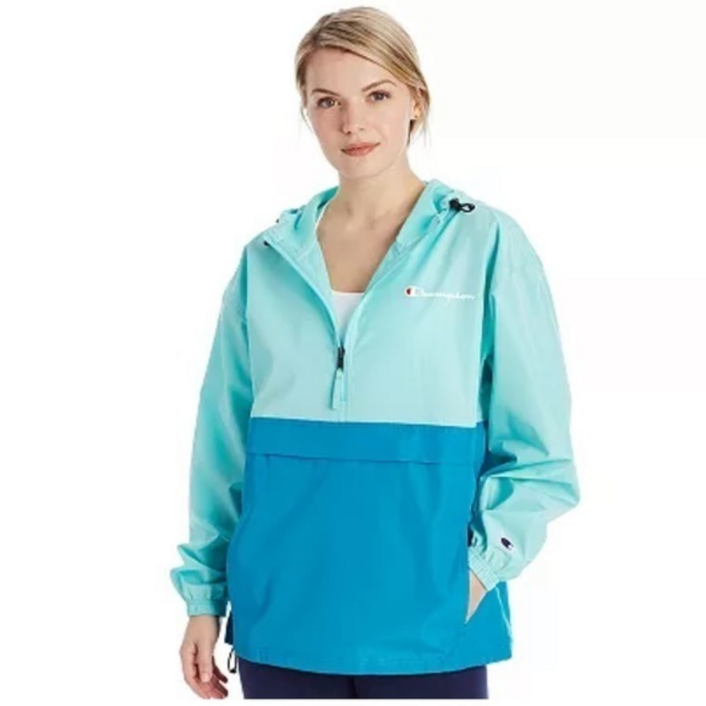 New Champion Women's‎ Packable Windbreaker hooded Jacket size x-small